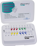 discovery® pearl, brackets cerámicos, gancho en 3°, 1 caso, diente 13-11 / 21-23 / 43-41 / 31-33, Roth 18