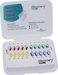 discovery® pearl, brackets cerámicos, gancho en 3°, 4° y 5°, 1 caso, diente 15-11 / 21-25 / 45-41 / 31-35, Roth 18