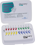 discovery® pearl, brackets cerámicos, gancho en 3°, 4° y 5°, 1 caso, diente 15-11 / 21-25 / 45-41 / 31-35, McLaughlin-Bennett-Trevisi** 18