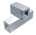 Tubo en cruz, horizontal 0,46 mm x 0,64 mm / 18 x 25, vertical 0,56 mm x 0,70 mm / 22 x 28