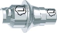 tioLogic® TWINFIT base de titanio CAD/CAM L, conical, GH 1.5 mm, canal de tornillo angulado, incl. tornillo AnoTite