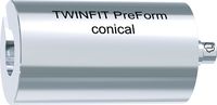 tioLogic® TWINFIT bloque de titanio CAD/CAM CAD/CAM L, PreForm, conical, incl. tornillo AnoTite