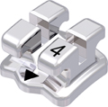 discovery®, bracket metálico, diente 34, 0° torque, 0° angulación, Standard Edgewise 18