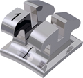 equilibrium® ti, bracket de titanio, diente 41, -1° torque, 0° angulación, Roth 18