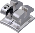 equilibrium® ti, bracket de titanio, diente 42, -1° torque, 0° angulación, Roth 18