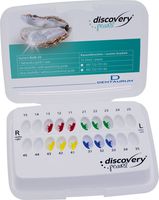discovery® pearl, brackets cerámicos, gancho en 3°, 1 caso, diente 13-11 / 21-23 / 43-41 / 31-33, Roth 22