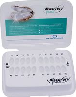 discovery® pearl, brackets cerámicos, gancho en 3°, 4° y 5°, 1 caso, diente 15-11 / 21-25 / 45-41 / 31-35, McLaughlin-Bennett-Trevisi** 22, sin guías de colocación
