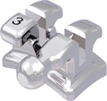 discovery®, bracket metálico con gancho, diente 33, -11° torque, +7° angulación, Roth 18