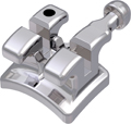 topic, bracket metálico exento de níquel con gancho, diente 15-14, -7° torque, 0° angulación, Roth 22