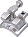topic, bracket metálico exento de níquel con gancho, diente 24-25, -7° torque, 0° angulación, Roth 22