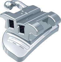 Ortho-Cast M-Series, tubo bucal convertible, rectangular doble, diente 17-16, -14° torque, +14° offset, Roth 22