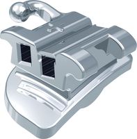 Ortho-Cast M-Series, tubo bucal convertible DB, rectangular doble, diente 16, -14° torque, +14° offset, Roth 22